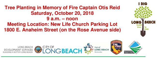 Long Beach Fire Captain Otis Reid Tree Planting 10202018