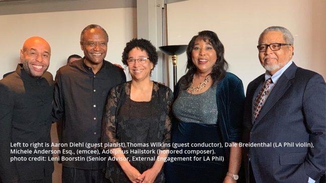 Adolphus Hailstork event at LA Phil. Feb. 17, 2019